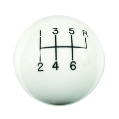 Classic 6-Speed Shift Knob White (3/8-16)