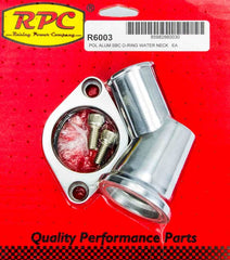 66-75 Chevy V8 Alum 45 Deg Water Neck Polished