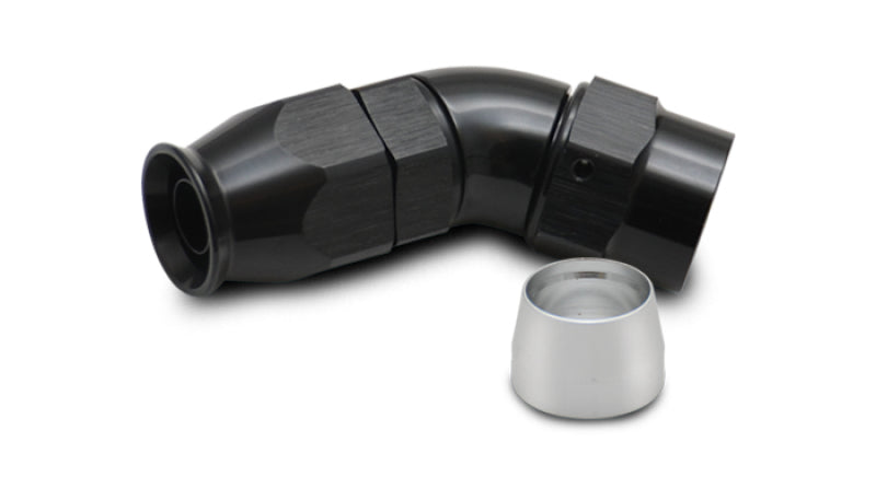 Vibrant -6AN 45 Degree Elbow Hose End Fitting for PTFE Lined Hose
