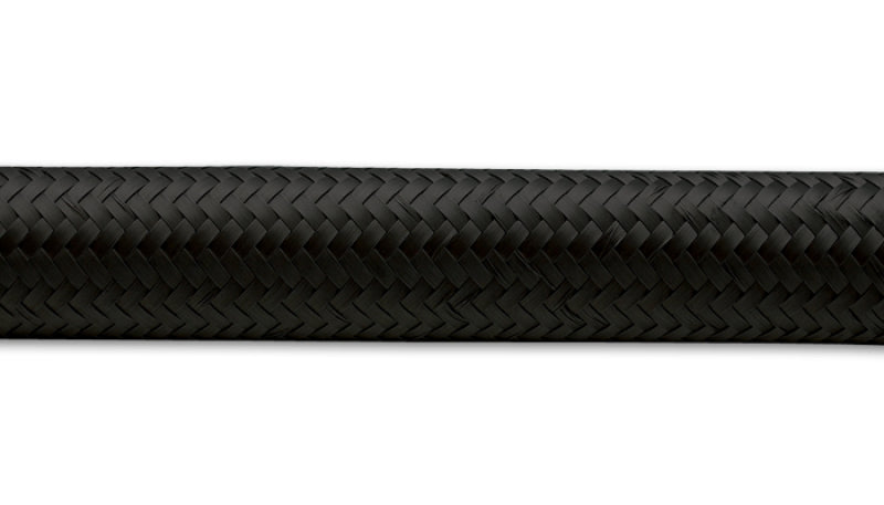 Vibrant -6 AN Black Nylon Braided Flex Hose (10 foot roll)