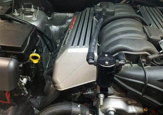 J&L 11-23 Dodge Charger SRT 6.4L Hemi Passenger Side Oil Separator 3.0 - Black Anodized